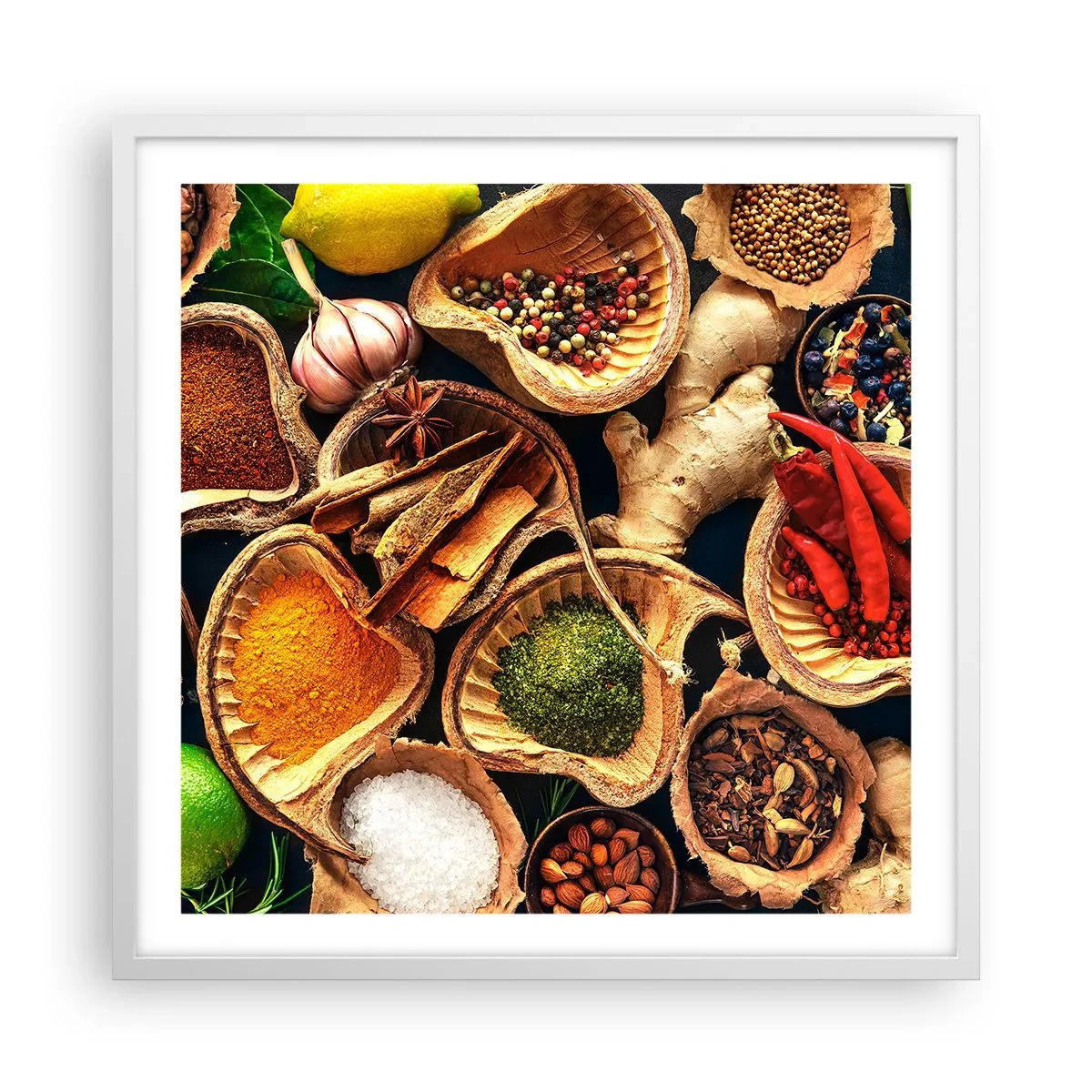 Poster in een witte lijst - Neem wat je wilt - 60x60 cm