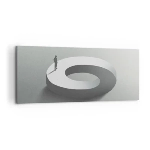 Schilderen op canvas - En wees hier slim - 100x40 cm