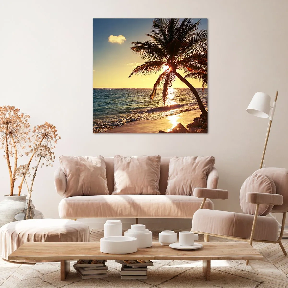 Schilderen op canvas - Zomer onder de palmbomen - 70x70 cm