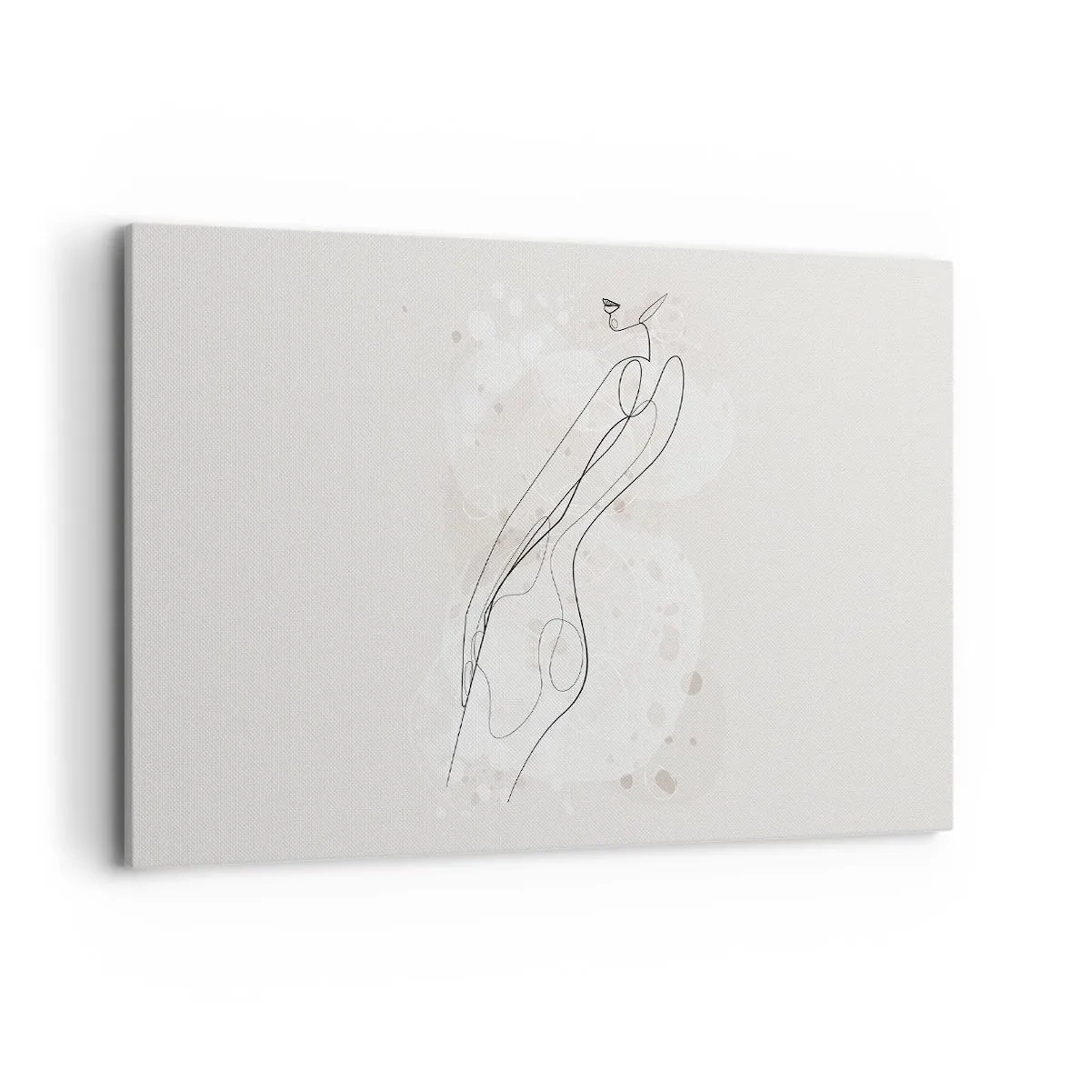 Schilderen op canvas - De blik dwaalt af - 120x80 cm