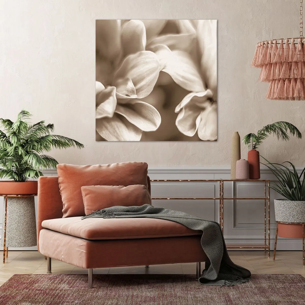 Schilderen op canvas - Zo zacht als een glimlach - 30x30 cm