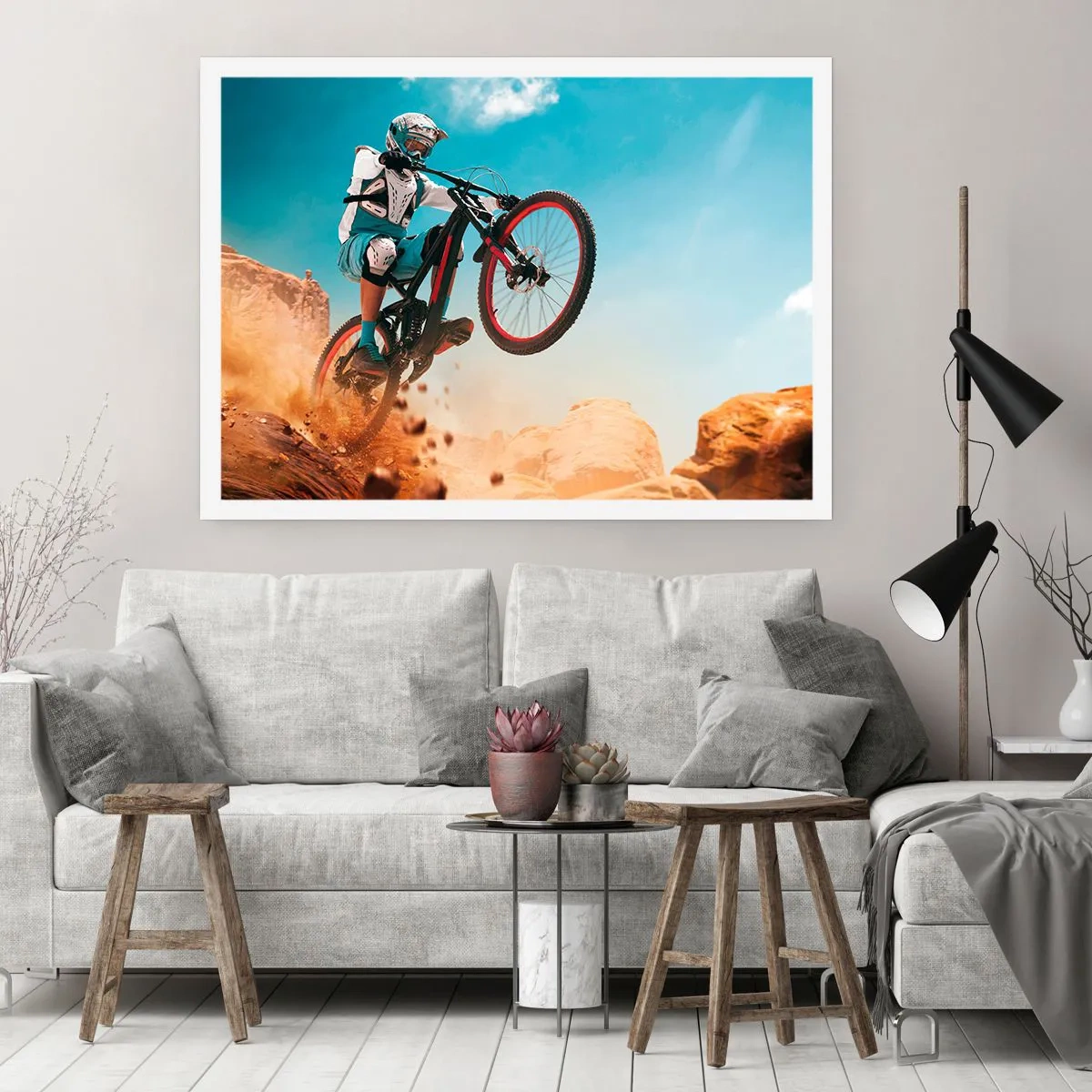 Poster - Fiets waanzin demon - 40x30 cm