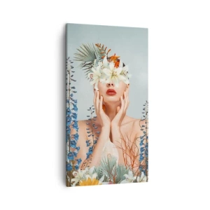 Schilderen op canvas - Vrouw - bloem - 45x80 cm