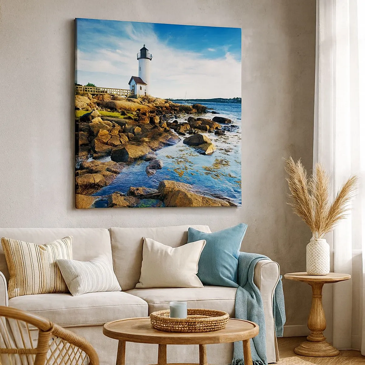 Schilderen op canvas - Kom blij terug, ik wacht - 30x30 cm