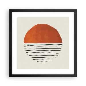 Poster in een zwarte lijst - In het Japanse klimaat - 40x40 cm