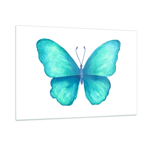 Schilderen op glas - Turkoois van nature - 120x80 cm