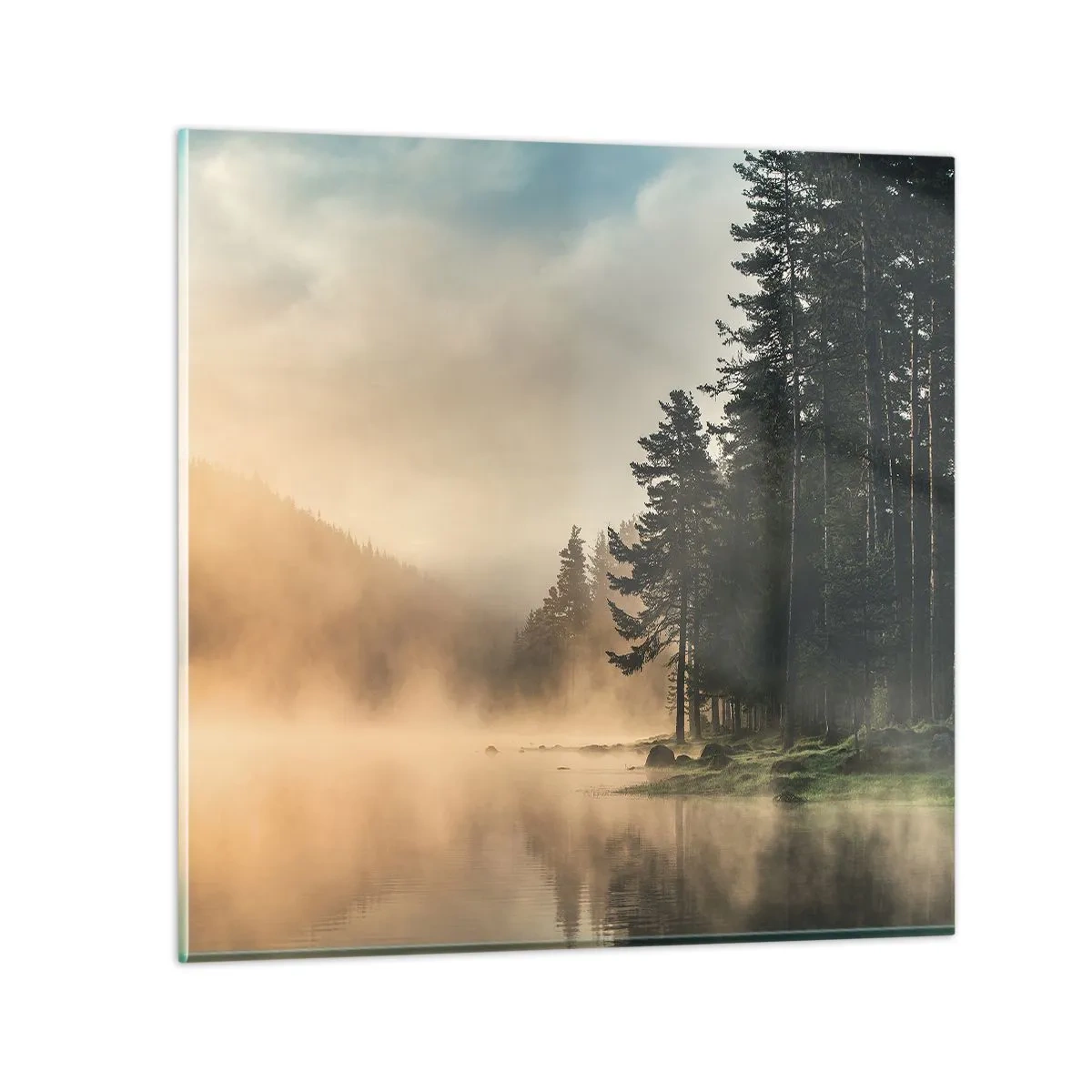 Schilderen op glas - De geboorte van de dag - 60x60 cm