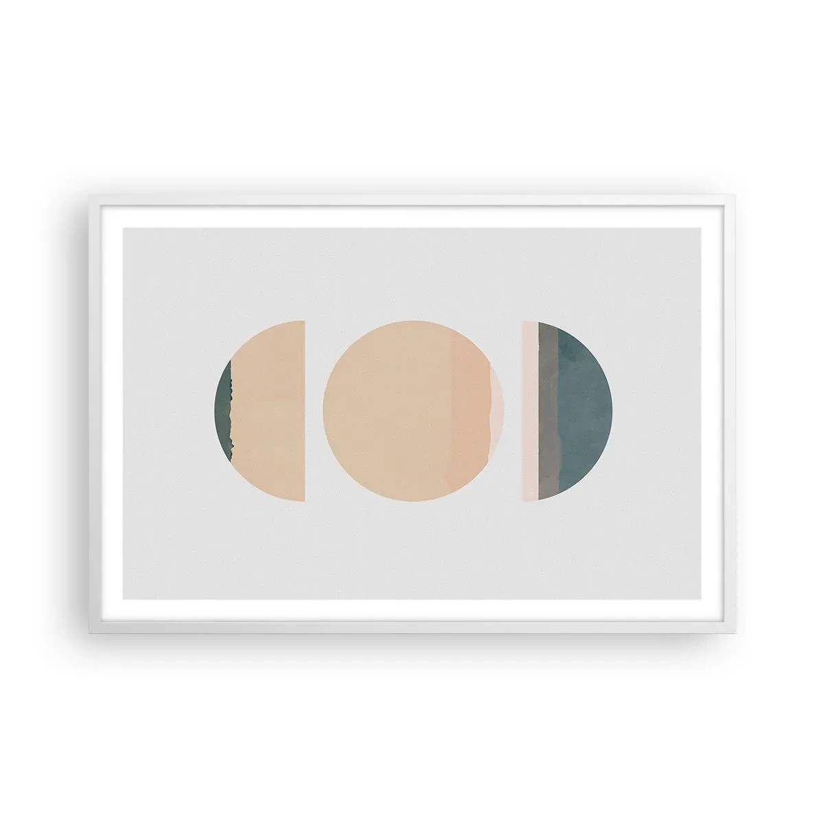 Poster in een witte lijst - Een Wiel achter een andere - 91x61 cm