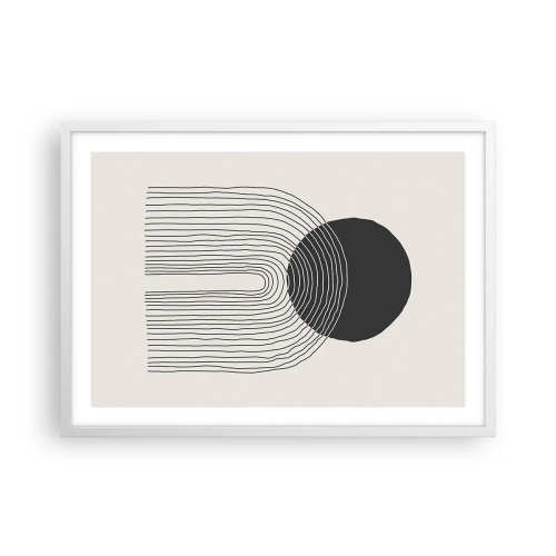 Poster in een witte lijst - Bibberen en vertrouwen - 70x50 cm