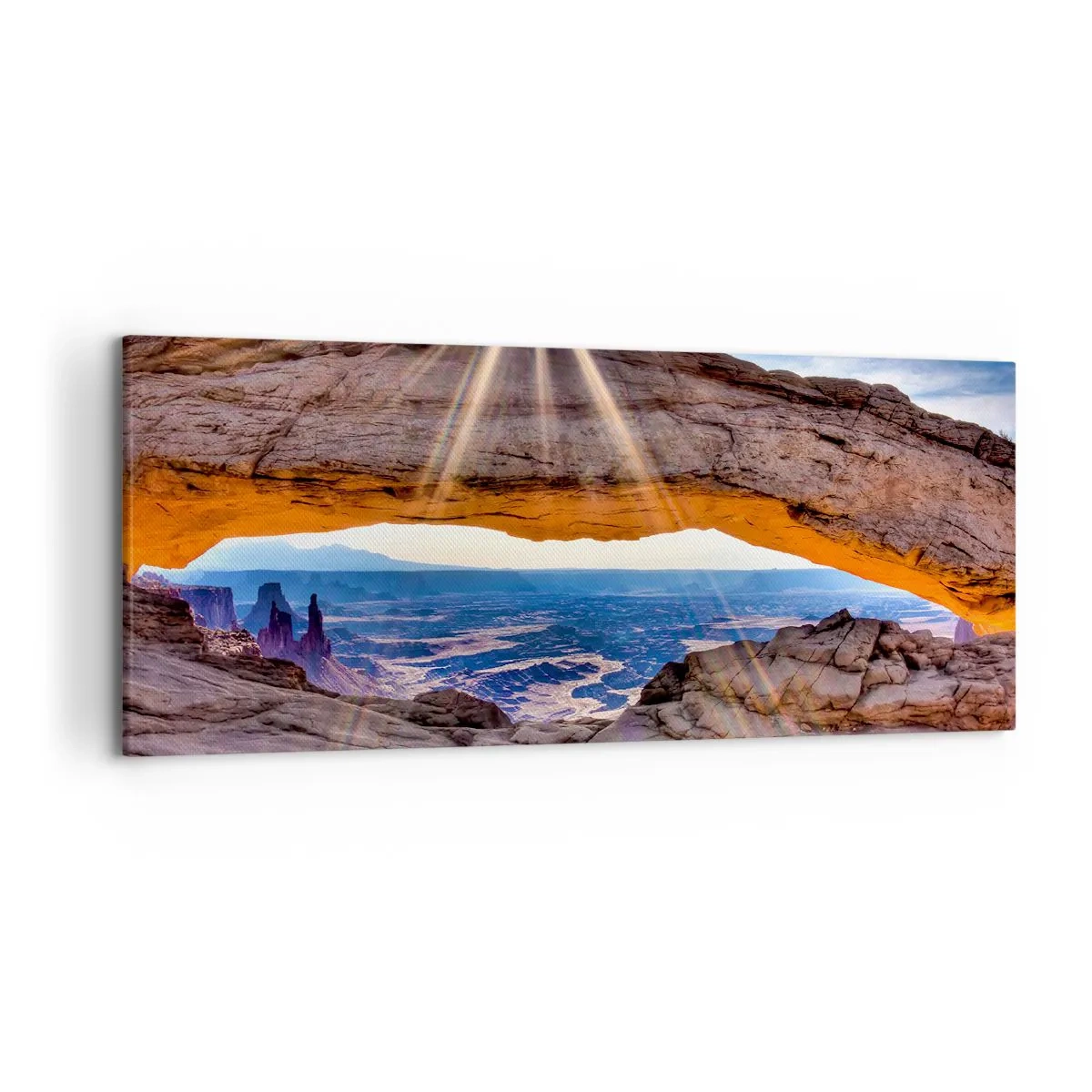 Schilderen op canvas - Door de rotspoort - 120x50 cm