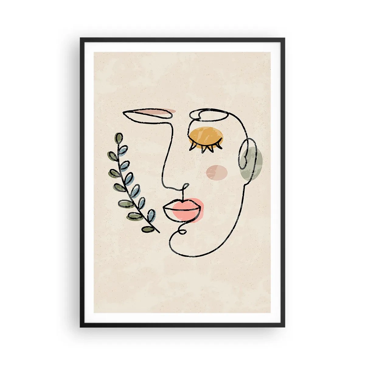 Poster in een zwarte lijst - Vrede gevonden - 70x100 cm