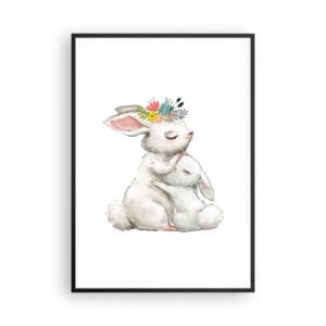 Poster in een zwarte lijst - Het is het beste met mama - 70x100 cm