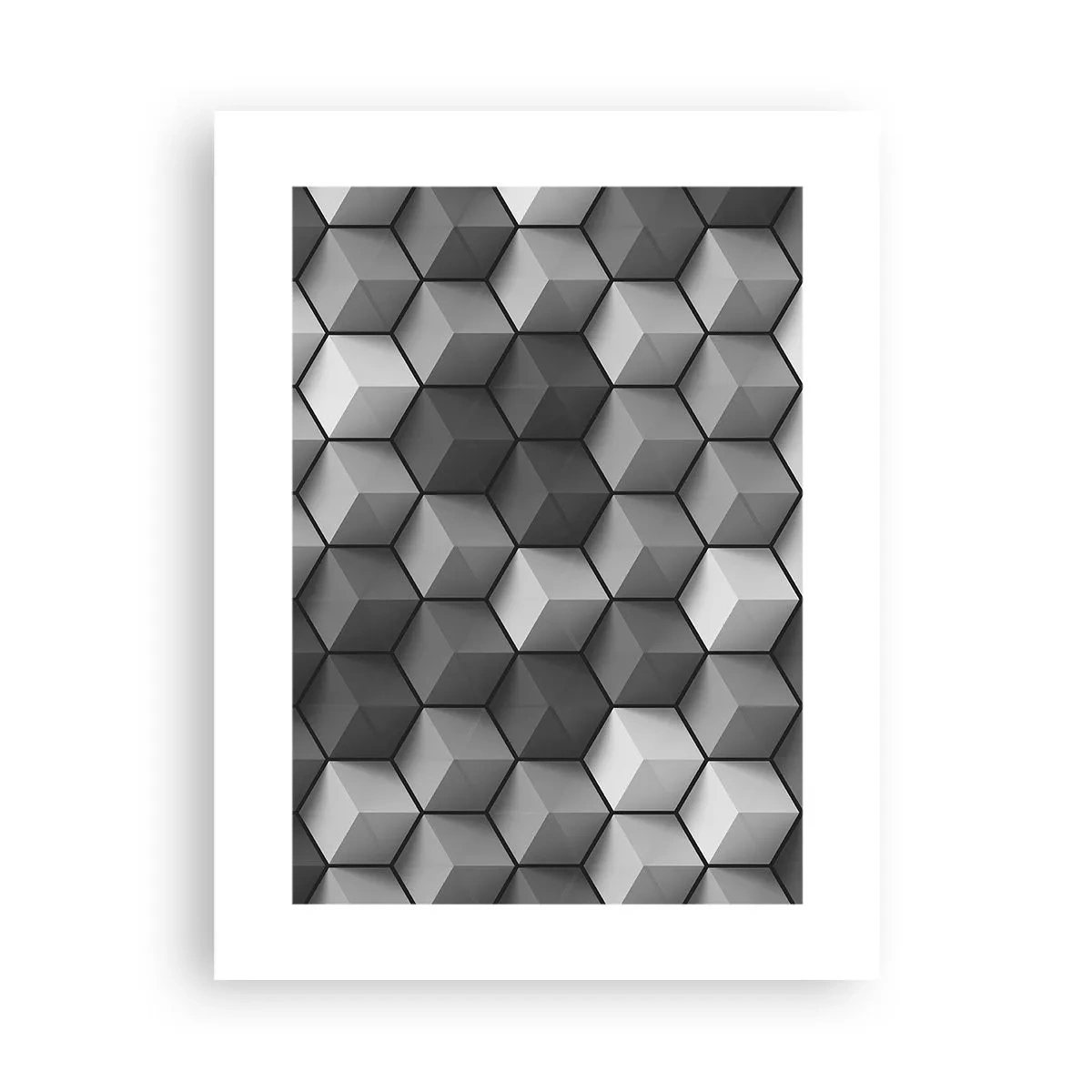 Poster - Kubistische puzzel - 30x40 cm