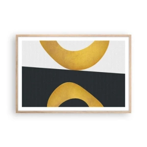 Een poster in een licht eiken lijst - Ten eerste: goud - 91x61 cm