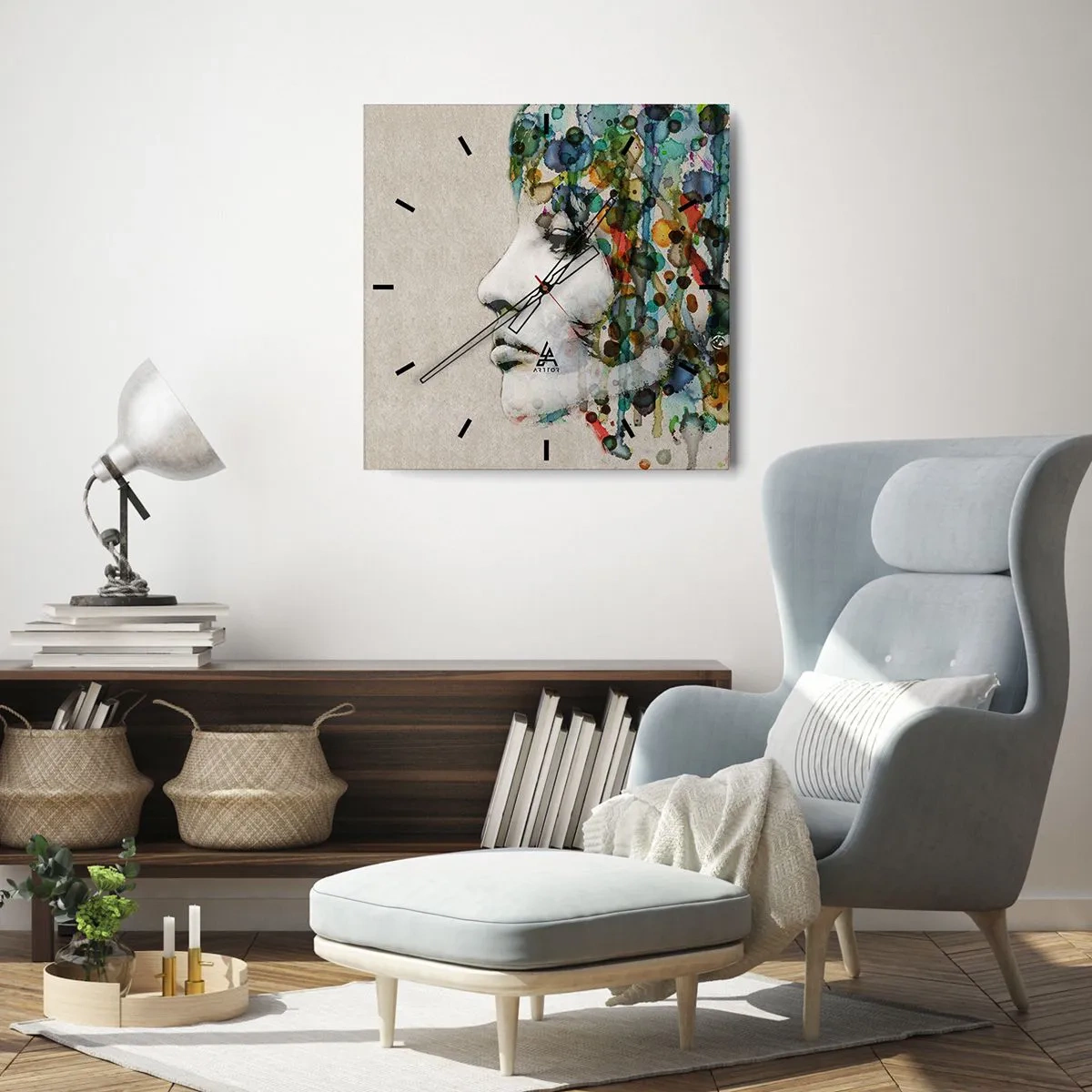 Wandklok - Klok - Ze kwam uit het grijs - 30x30 cm