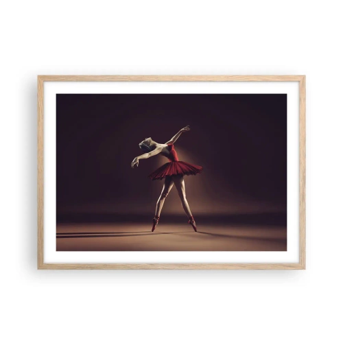 Een poster in een licht eiken lijst - Een prima ballerina - 70x50 cm