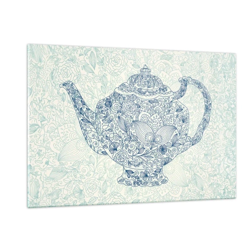 Schilderen op glas - De charme van thee - 120x80 cm