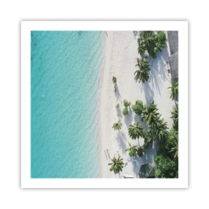 Poster - Een vakantie in het paradijs - 60x60 cm