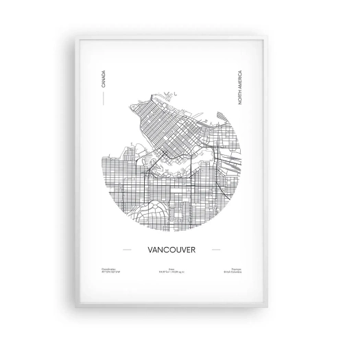 Poster in een witte lijst - Anatomie van Vancouver - 70x100 cm