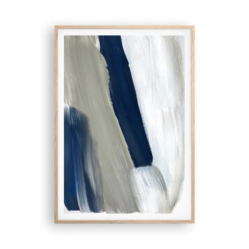 Een poster in een licht eiken lijst - Ontmoeting met witheid - 70x100 cm