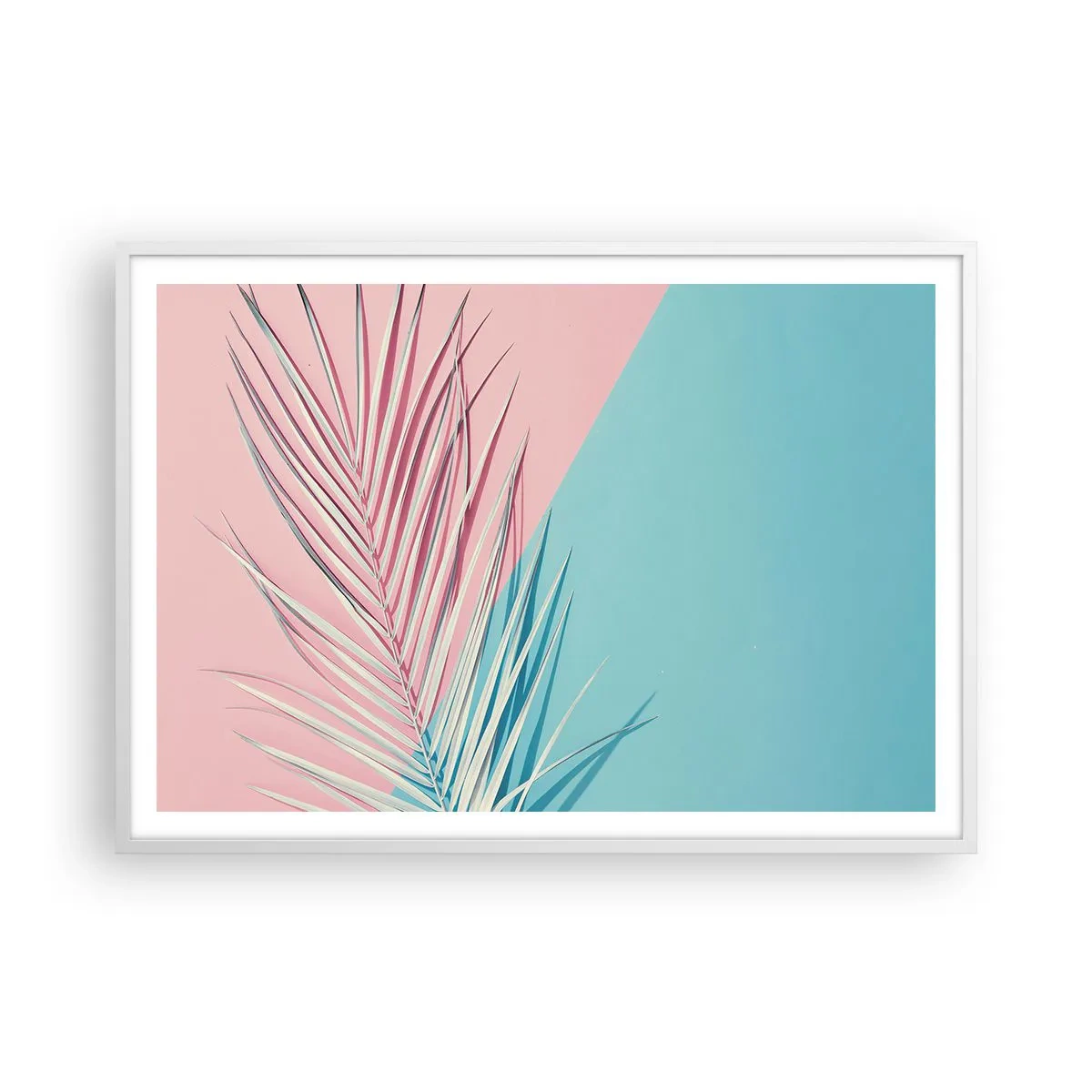 Poster in een witte lijst - Tropische impressie - 100x70 cm