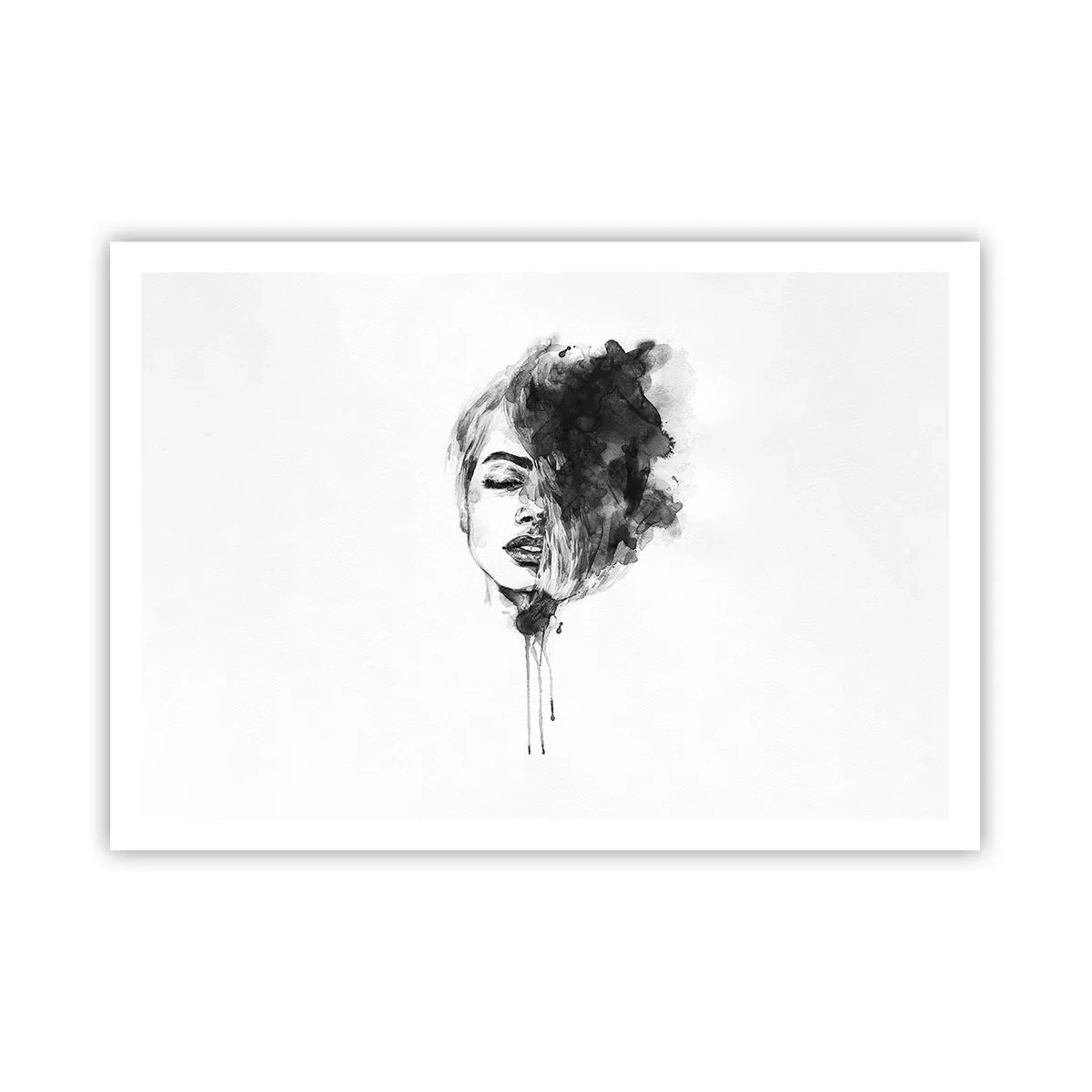 Poster - Waar droomt het meisje over? - 100x70 cm