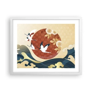 Poster in een witte lijst - Japans sprookje - 50x40 cm