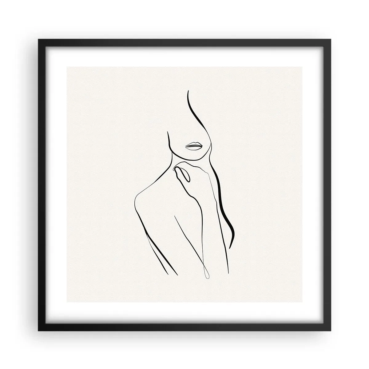 Poster in een zwarte lijst - Een golf van melancholie - 50x50 cm