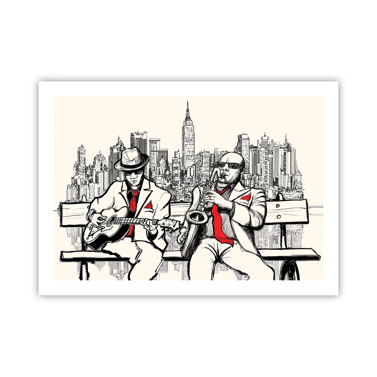 Poster - Improvisatie van New York - 70x50 cm