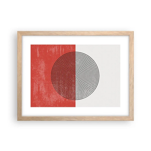 Een poster in een licht eiken lijst - Op de kop geslagen - 40x30 cm