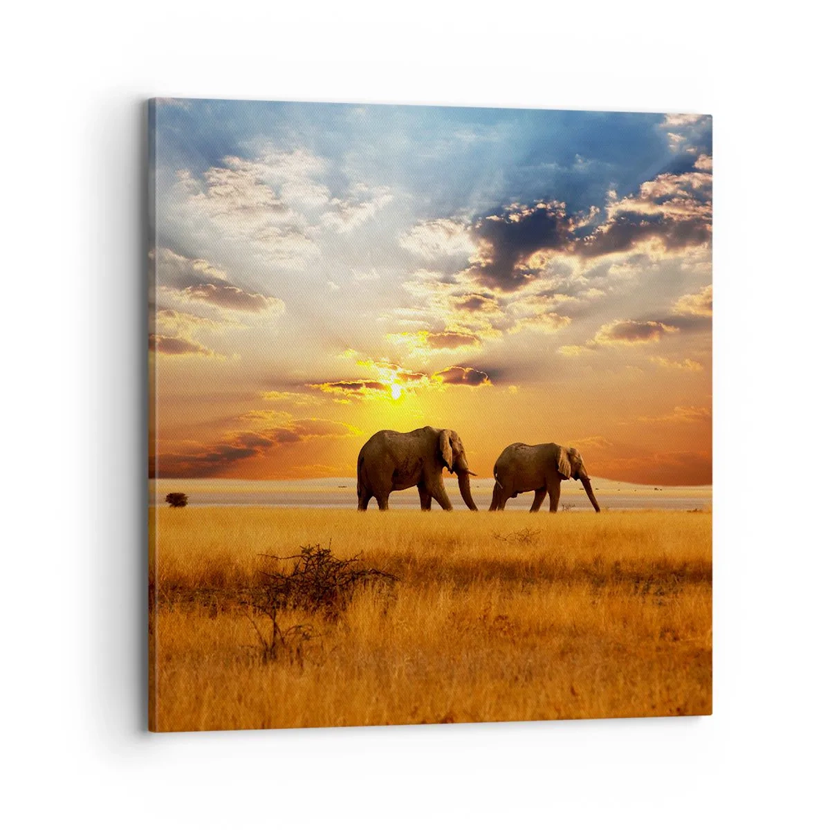 Schilderen op canvas - Familie wandeling - 70x70 cm