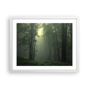 Poster in een witte lijst - Voordat hij wakker wordt - 50x40 cm