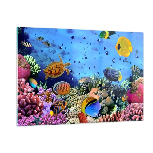 Schilderen op glas - En wat weten we over het leven... - 120x80 cm