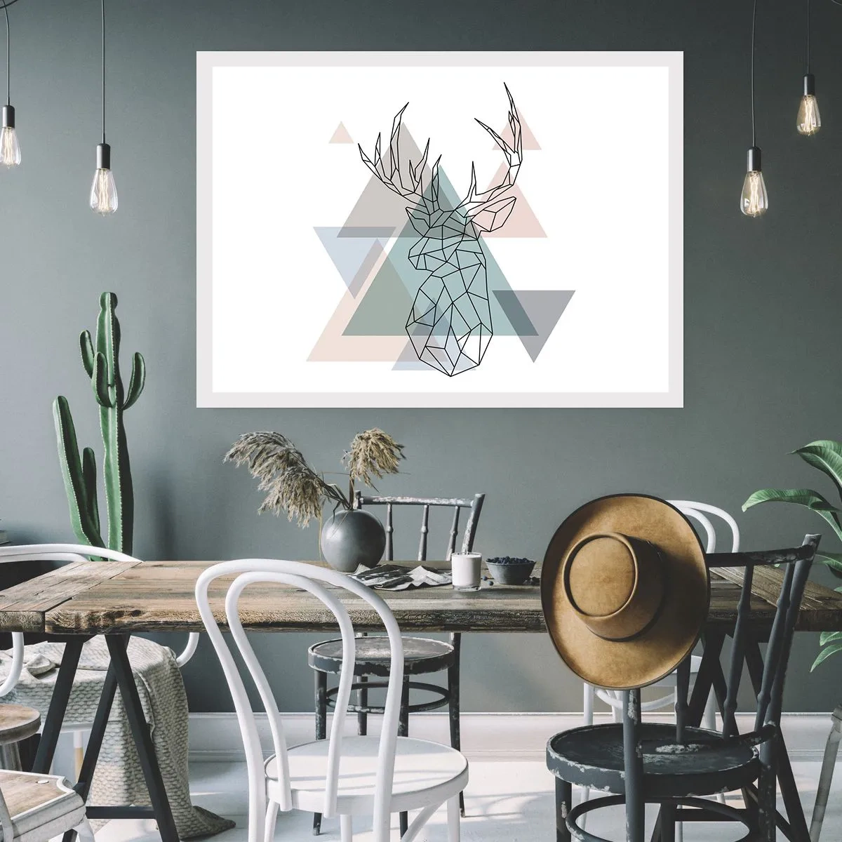 Poster - In een geometrisch bos - 91x61 cm