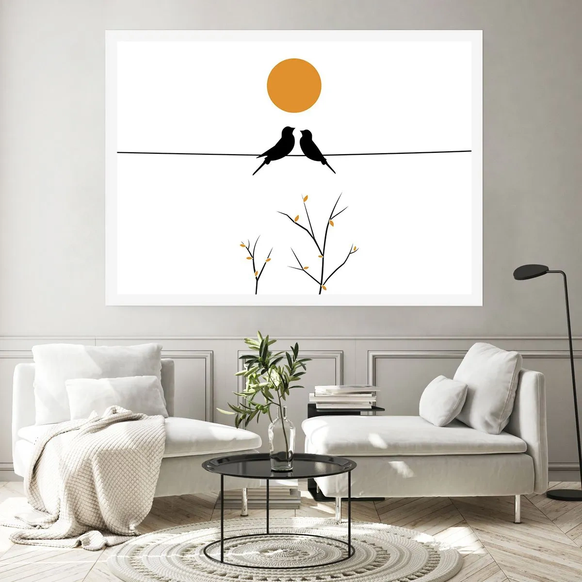 Poster - Nachtegalen avond - 40x30 cm