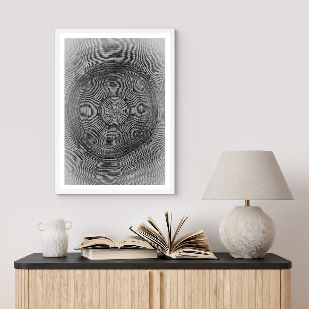 Poster in een witte lijst - Teken van de tijden - 70x100 cm