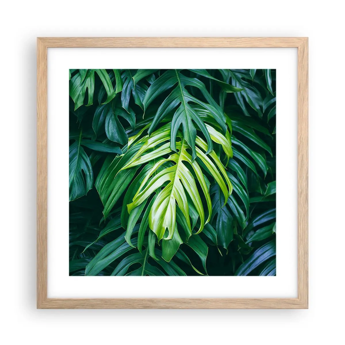 Een poster in een licht eiken lijst - Dompel jezelf onder in de frisheid - 40x40 cm