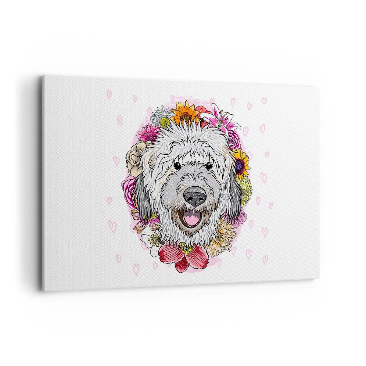 Schilderen op canvas - Puppy vreugde - 120x80 cm