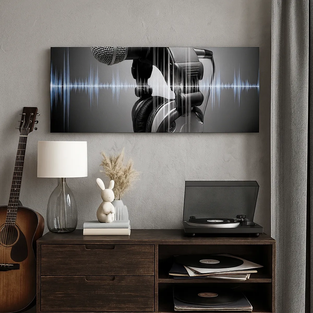 Schilderen op canvas - Je kunt het zingen nog steeds horen - 30x30 cm