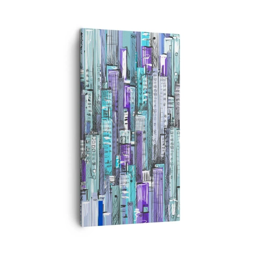 Schilderen op canvas - Blauwachtig van de hemel - 45x80 cm