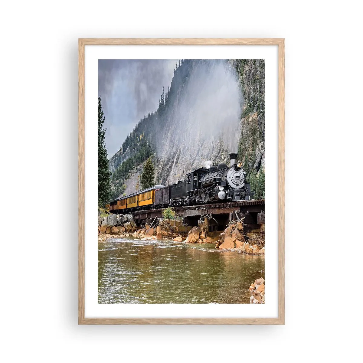 Een poster in een licht eiken lijst - Waar wil je naar toe? Waar naar toe? - 50x70 cm