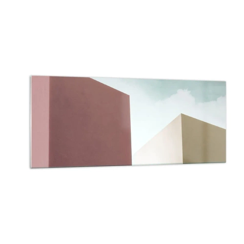 Schilderen op glas - De geometrie van een zonnige zomer - 100x40 cm