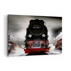 Schilderen op canvas - Hij staat en hapt, hapt en blaast - 100x70 cm