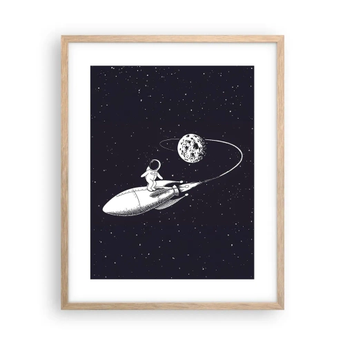 Een poster in een licht eiken lijst - Spacesurfer - 40x50 cm