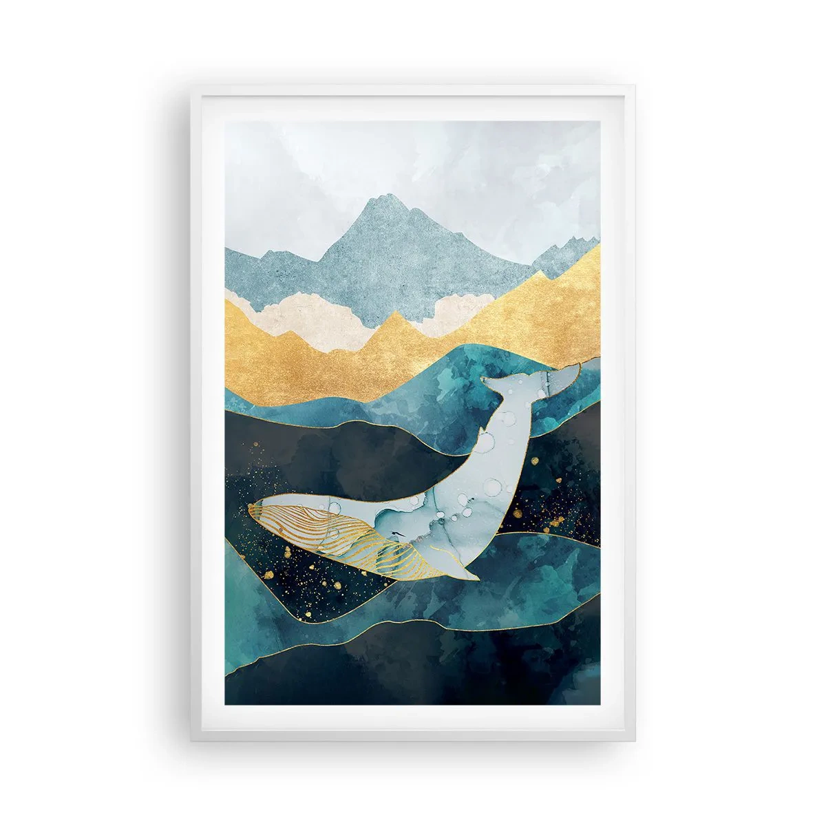 Poster in een witte lijst - De koele schoonheid van het noorden - 61x91 cm