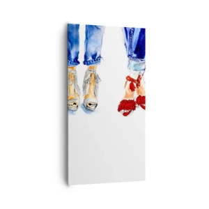 Schilderen op canvas - Misschien gaan we wandelen? - 65x120 cm