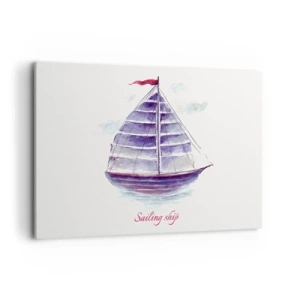 Schilderen op canvas - Volle zeilen en rustig water - 100x70 cm