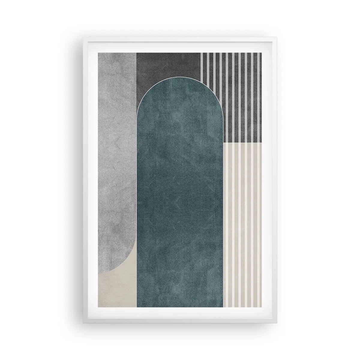 Poster in een witte lijst - Compositie op niveau - 61x91 cm
