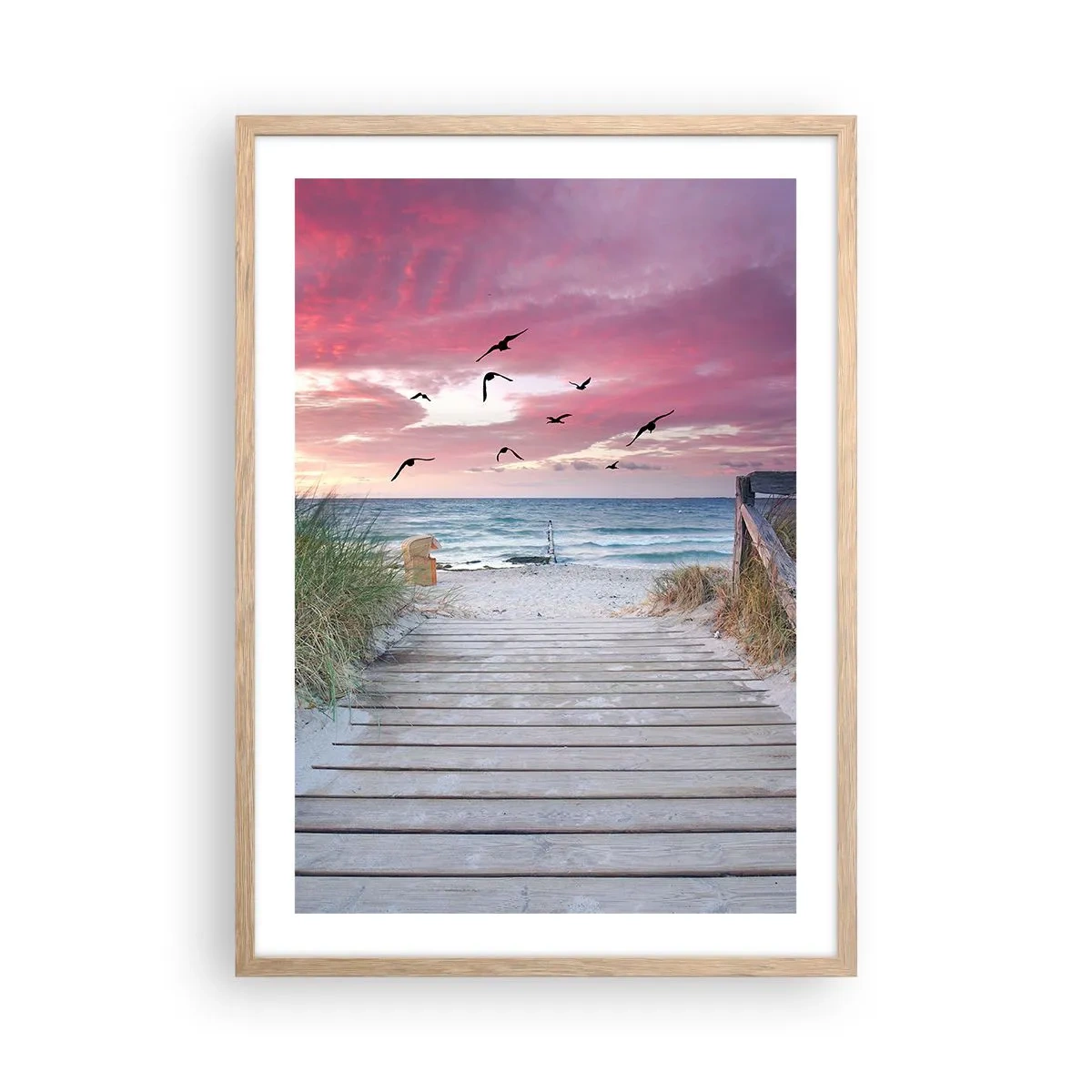 Een poster in een licht eiken lijst - Baltische indruk - 50x70 cm