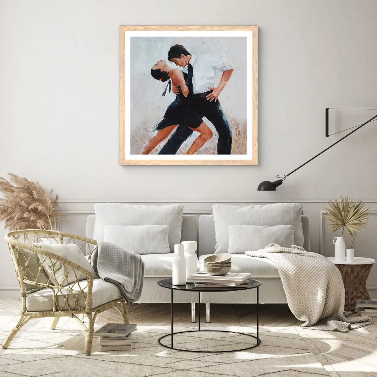 Een poster in een licht eiken lijst - Tango van mijn dromen - 60x60 cm